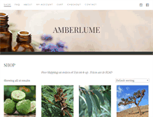 Tablet Screenshot of amberlume.com